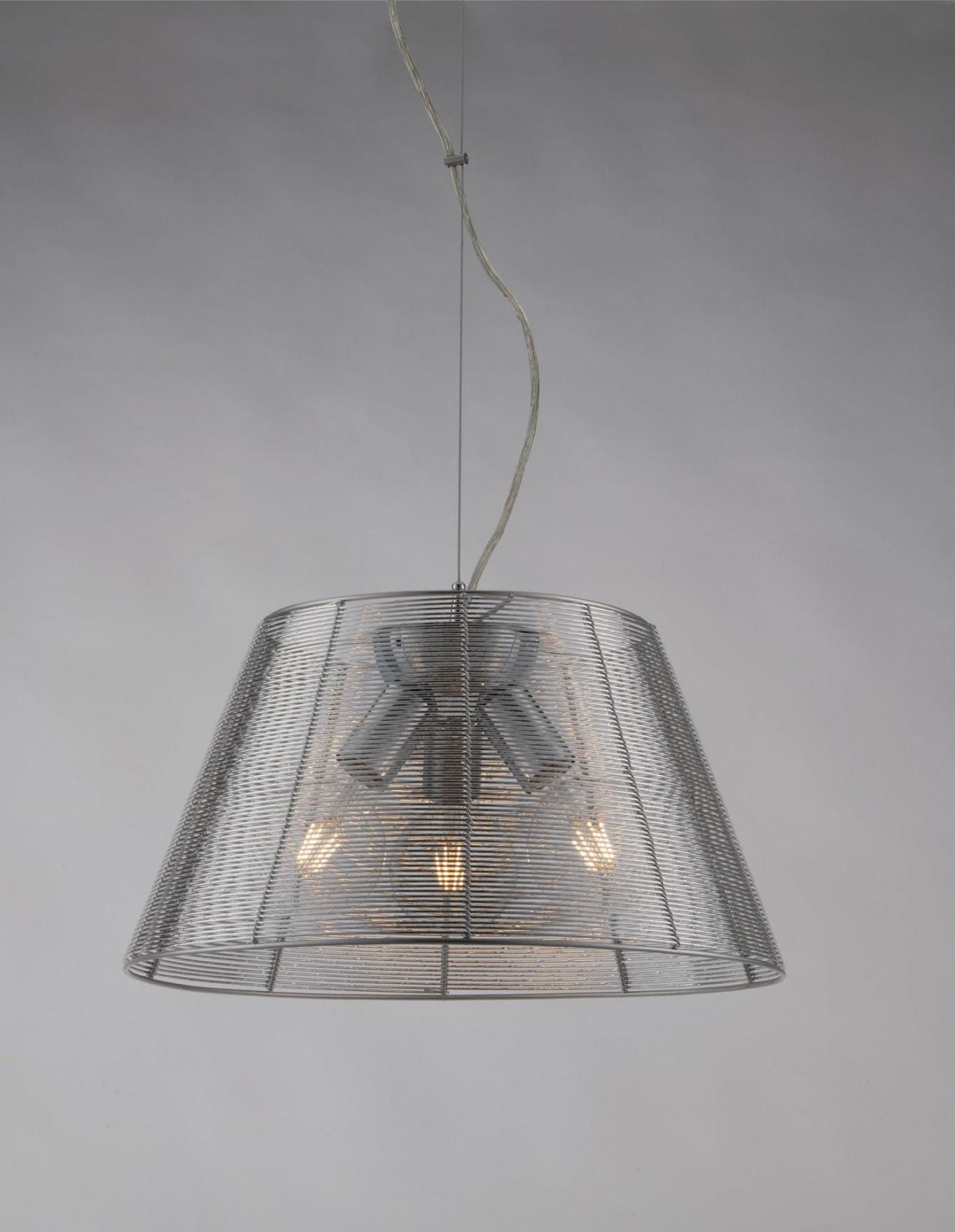 Sospensione 3 luci in alluminio silver a griglia 3XE27 non incl. SPRIZ Sospensione 3 luci in alluminio silver a griglia 3XE27 non incl. SPRIZ